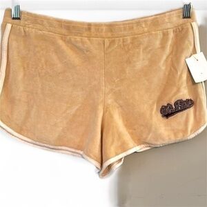 Urban Outfitters iets frans VELOUR RUNNER Hot Pants Shorts  size large New